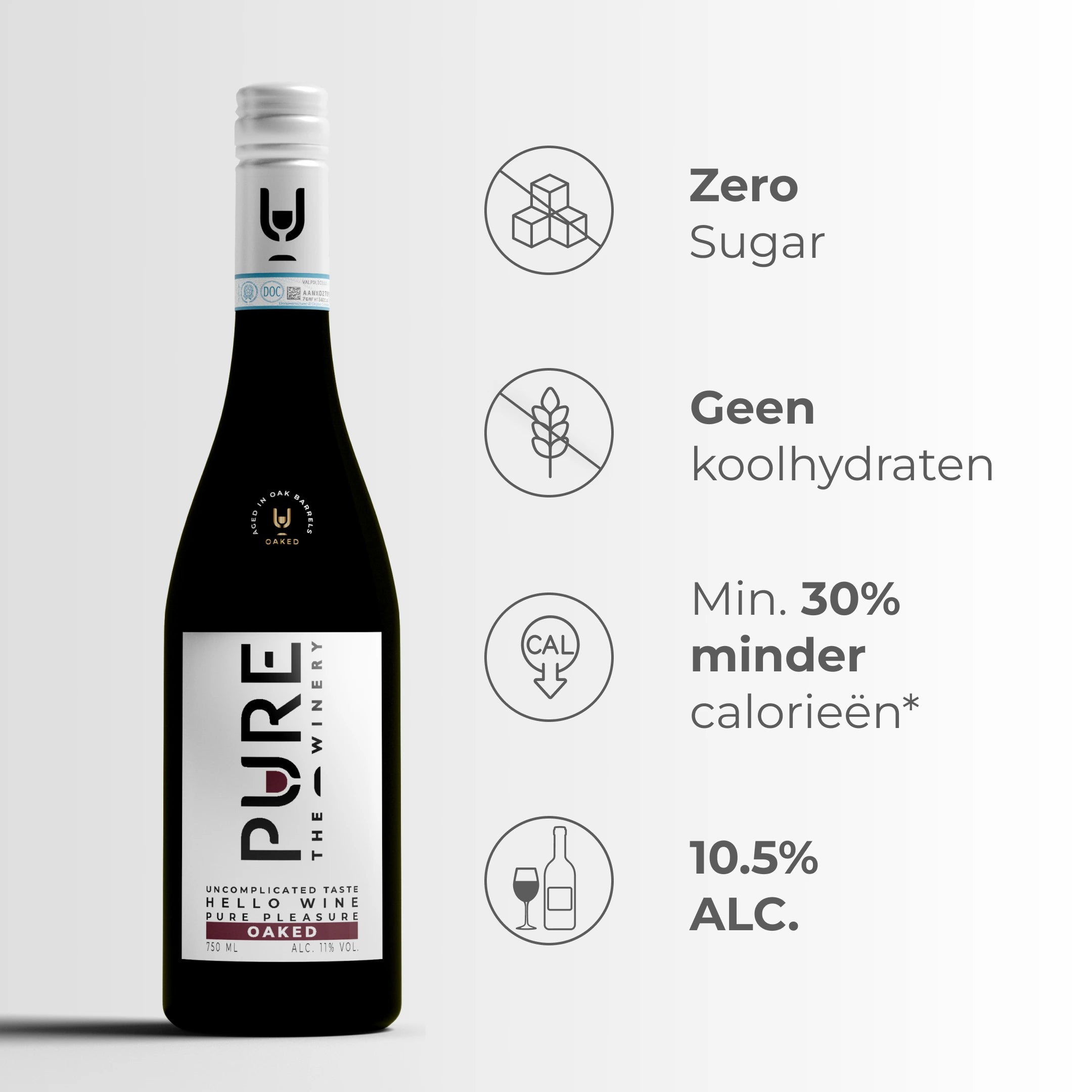 Zuckerfreier Oaked Rotwein