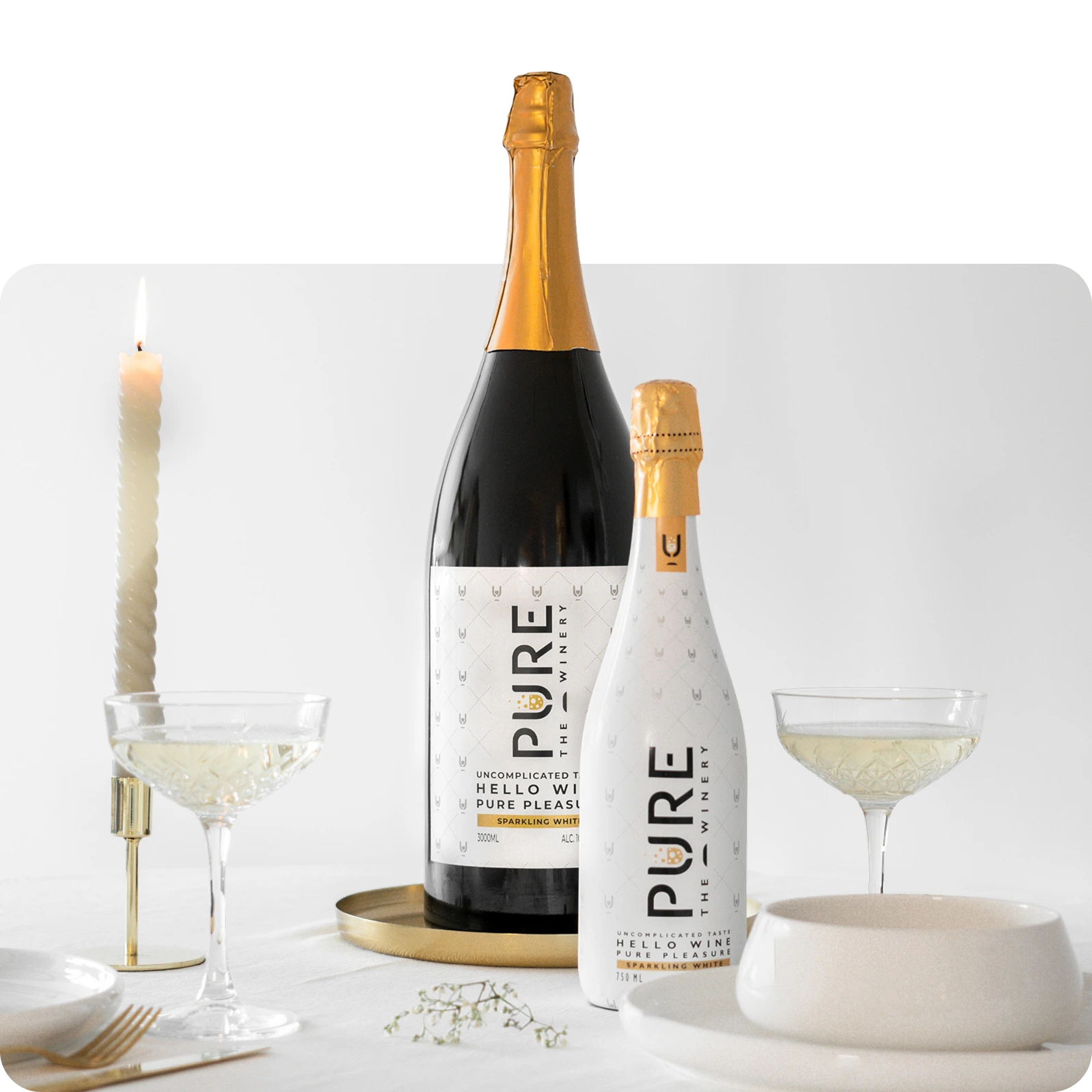 XXL (3L) Zuckerfreier Schaumwein Weiß