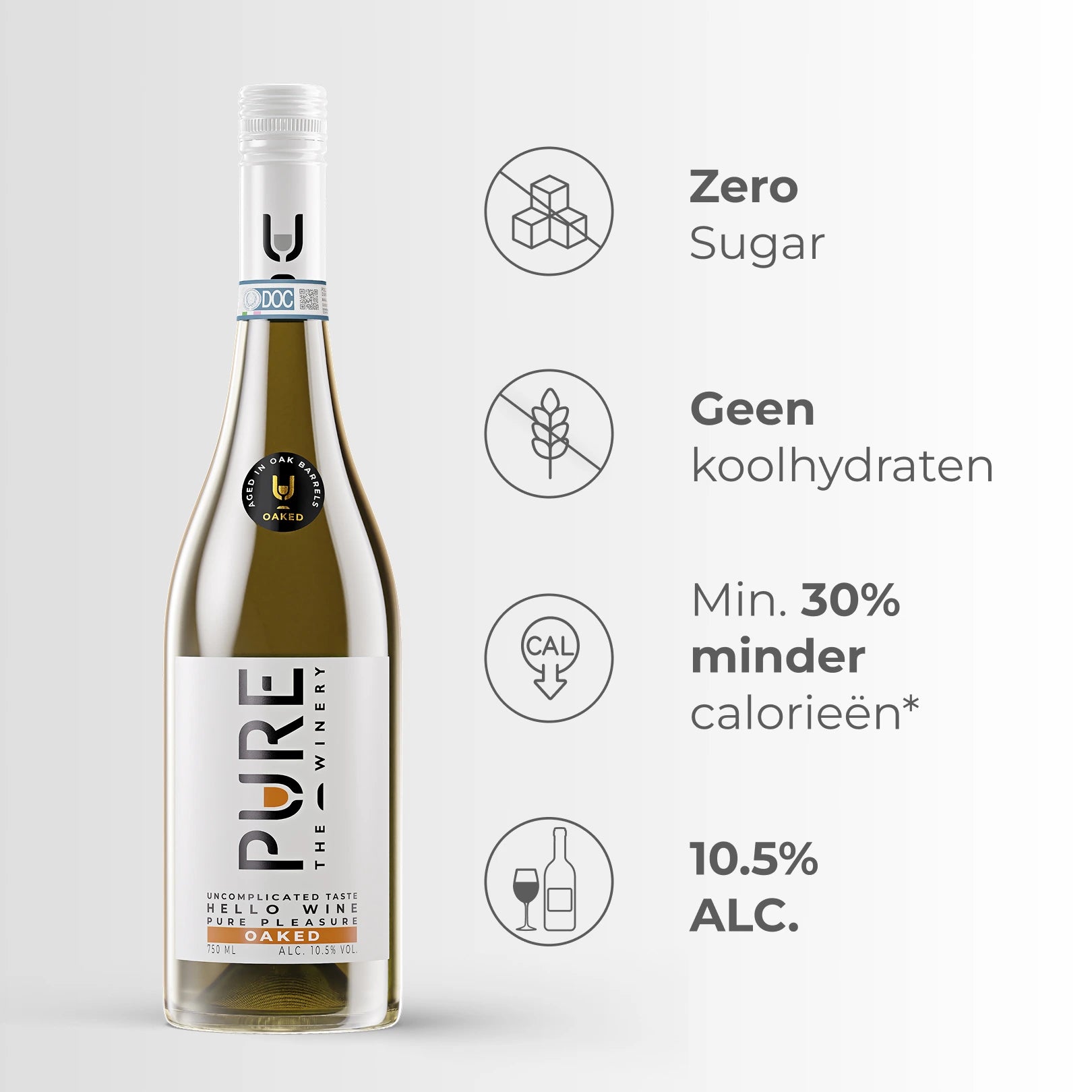 Zuckerfreier Oaked Weißwein